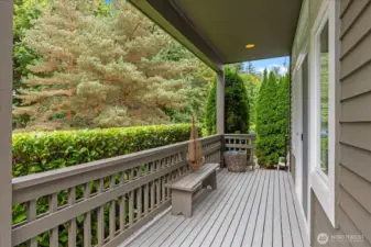 Lower-level covered deck