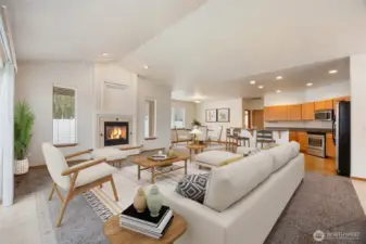 Virtually Staged Living Room