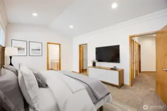 Virtually Staged Primary Bedroom