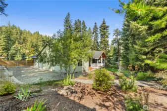 Rear View of RV parking and backyard