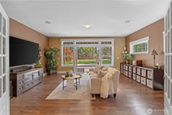 Family room could be flex game room with outdoor acess.