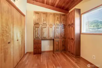 Bedroom #3 with custom built ins