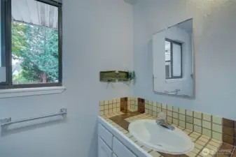 Another angle of hall bathroom