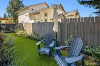 Take a moment of calm after a busy week in this lush, garden space.