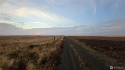 Road into Parcel - Wide Open Sunset View
