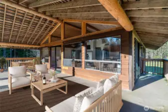 Massive Covered Deck  Virtually Staged