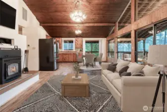 Living Room and Dining Room     Virtually Staged