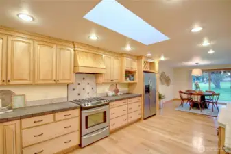 Natural Light and Plenty of Ceiling and Cabinet Lighting