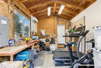 The hobby or wood work room