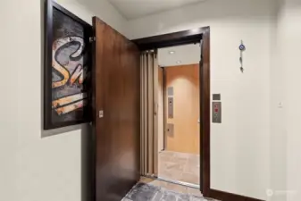 Private elevator with access to the 2 car garage.