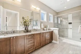 Master bathroom on the main level