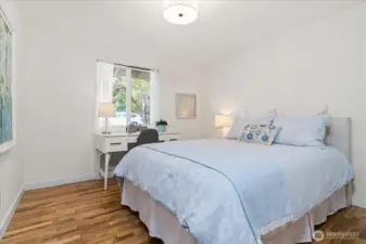 Roomy secondary bedroom offering pleasant park views