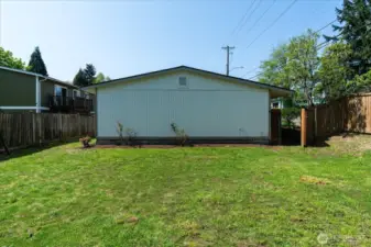 A sunny level yard with South and East exposure to create an urban garden