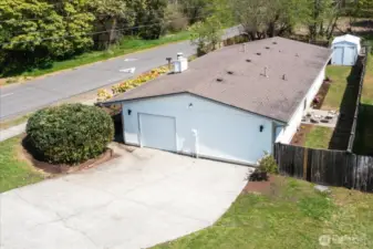 Plenty of space for parking, with oversized one-car garage and double wide, long driveway