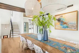 Dining area in the great room.