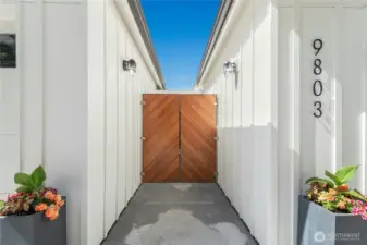 Upper level entry.
