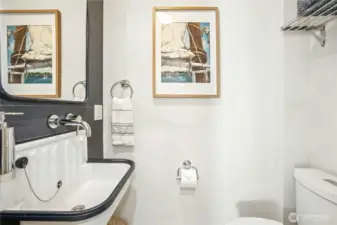 Half bath on main floor.