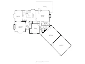 Main floor area with 2 of 4 garage stalls