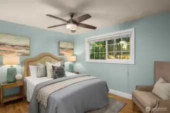 Light and bright calming colors throughout.