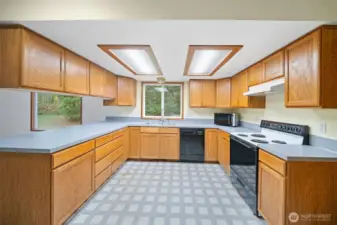 Enjoy an abundance of counter space and cabinets.