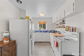 The kitchen will provide you the opportunity  to make it your very own. The space has room to grow and be creative.