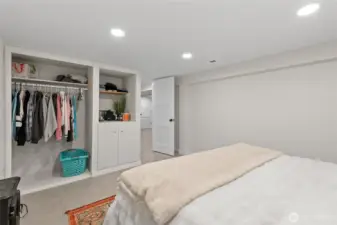 Downstairs room with good size closet.