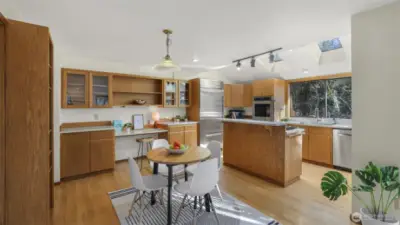 Beautiful kitchen with elegant wood cabinets that add warmth and character to the space.