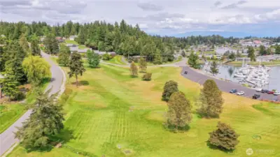 Community 9 hole golf course.