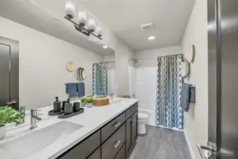 2nd floor hall bath, shared between 3 bedrooms.