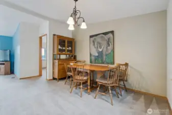 Opens to the living room