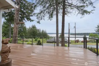Watch orca from the Trex deck . .