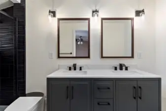 Primary bathroom, with smart toilet.