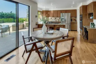 Kitchen, deck and family room central