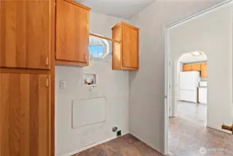 Laundry Room w/ Space for Extra Fridge or Upright Freezer