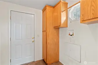 Laundry Room Leads out to 2-Car Garage