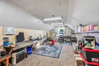 Upstairs bonus room in garage
