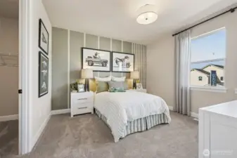 Guest bedroom. Photo is of the model, colors and finishes may vary.