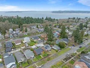 Overhead facing Commencement Bay