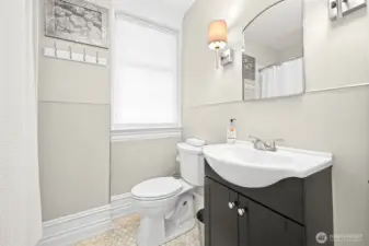 Downstairs elegant bath off primary& or bonus room
