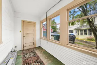 Back door entry to kitchen