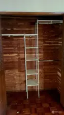 Cedar lined closet in primary bedroom