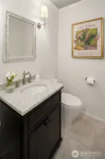 Stylish remodeled powder bath