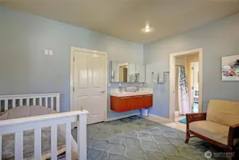 Guest Quarters in Garage with Full Bathroom, living room and bonus room