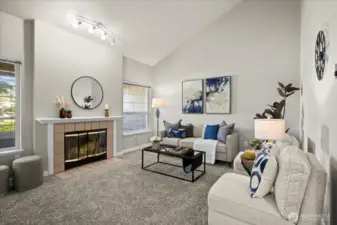 Vaulted Ceiling for more Spacious Feel