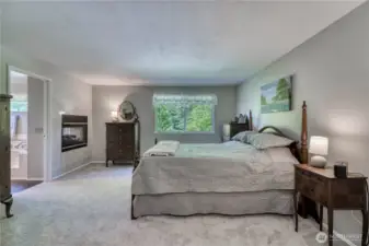 The primary suite is located on the back of the home for privacy.