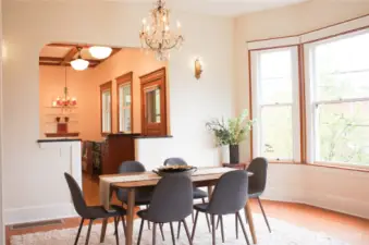 Dining room opens to main kitchen