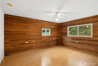 Beautiful primary bedroom upstairs.