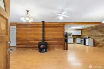 Large living space and kitchen