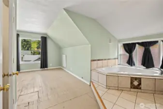 Primary bedroom on upper level.