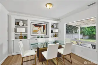 Dining room virtually staged